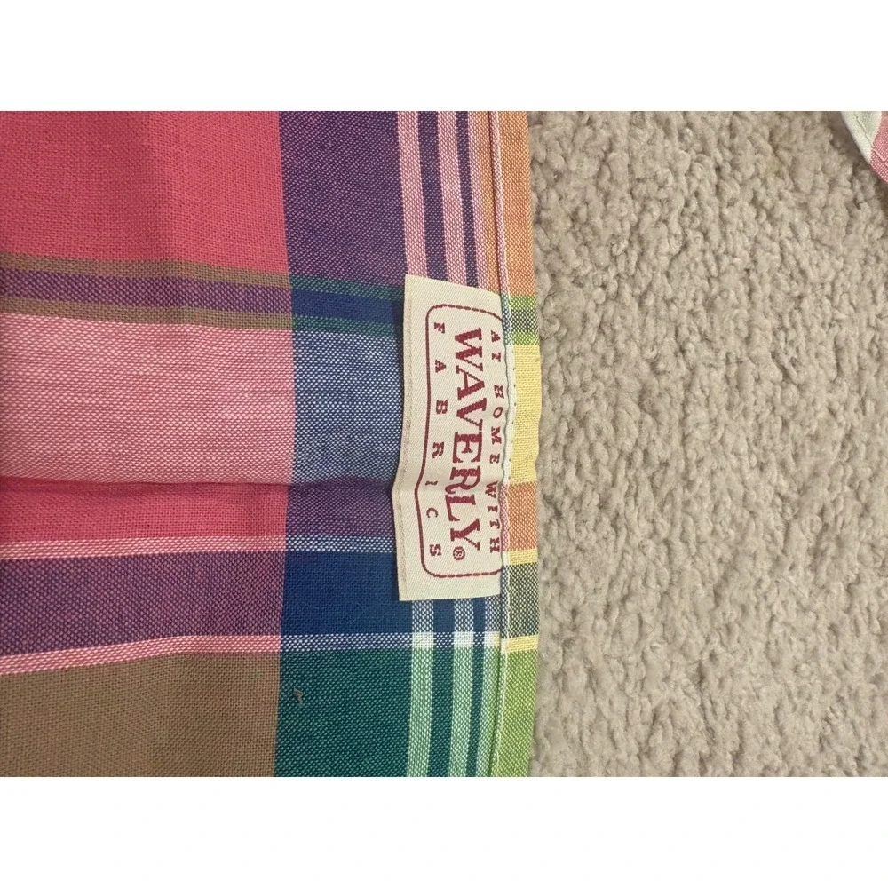 At Home With Waverly Fabrics Plaid‎ Kitchen Apron with Pocket Tie Waist